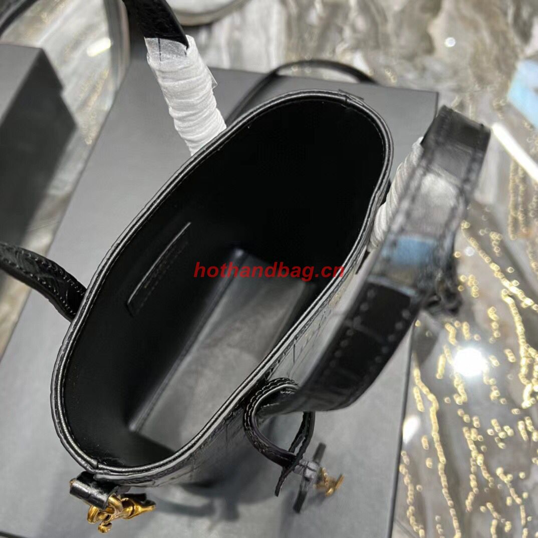 SAINT LAUREN shoulder bag IN CROCODILE-EMBOSSED LEATHER Y722366 black SAINT LAUREN shoulder bag IN CROCODILE-EMBOSSED LEATHER Y722366 black