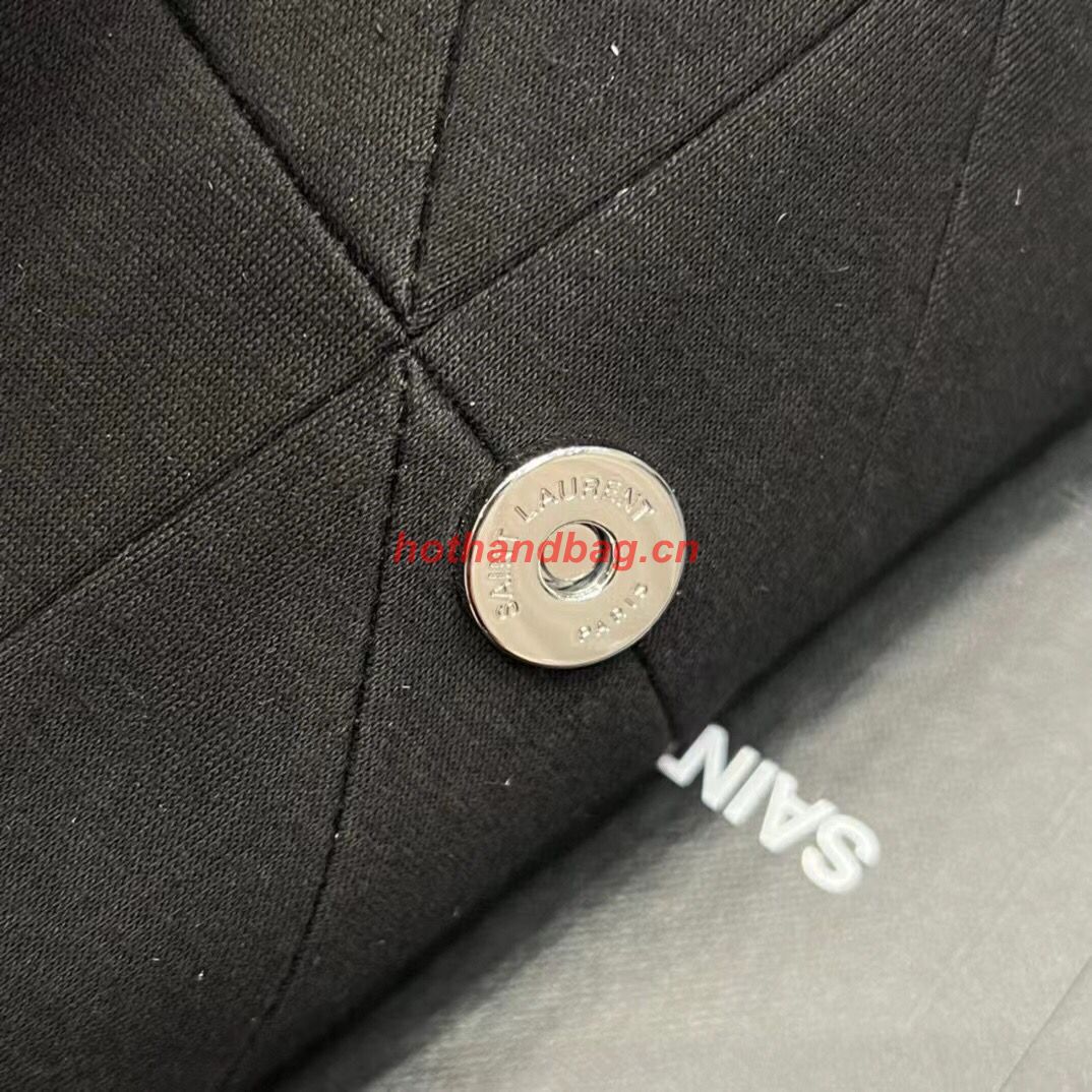 SAINT LAURENT JAMIE MEDIUM CHAIN BAG CARRE RIVE GAUCHE IN LAMBSKIN AND SUEDE 515821 black SAINT LAURENT JAMIE MEDIUM CHAIN BAG CARRE RIVE GAUCHE IN LAMBSKIN AND SUEDE 515821 black