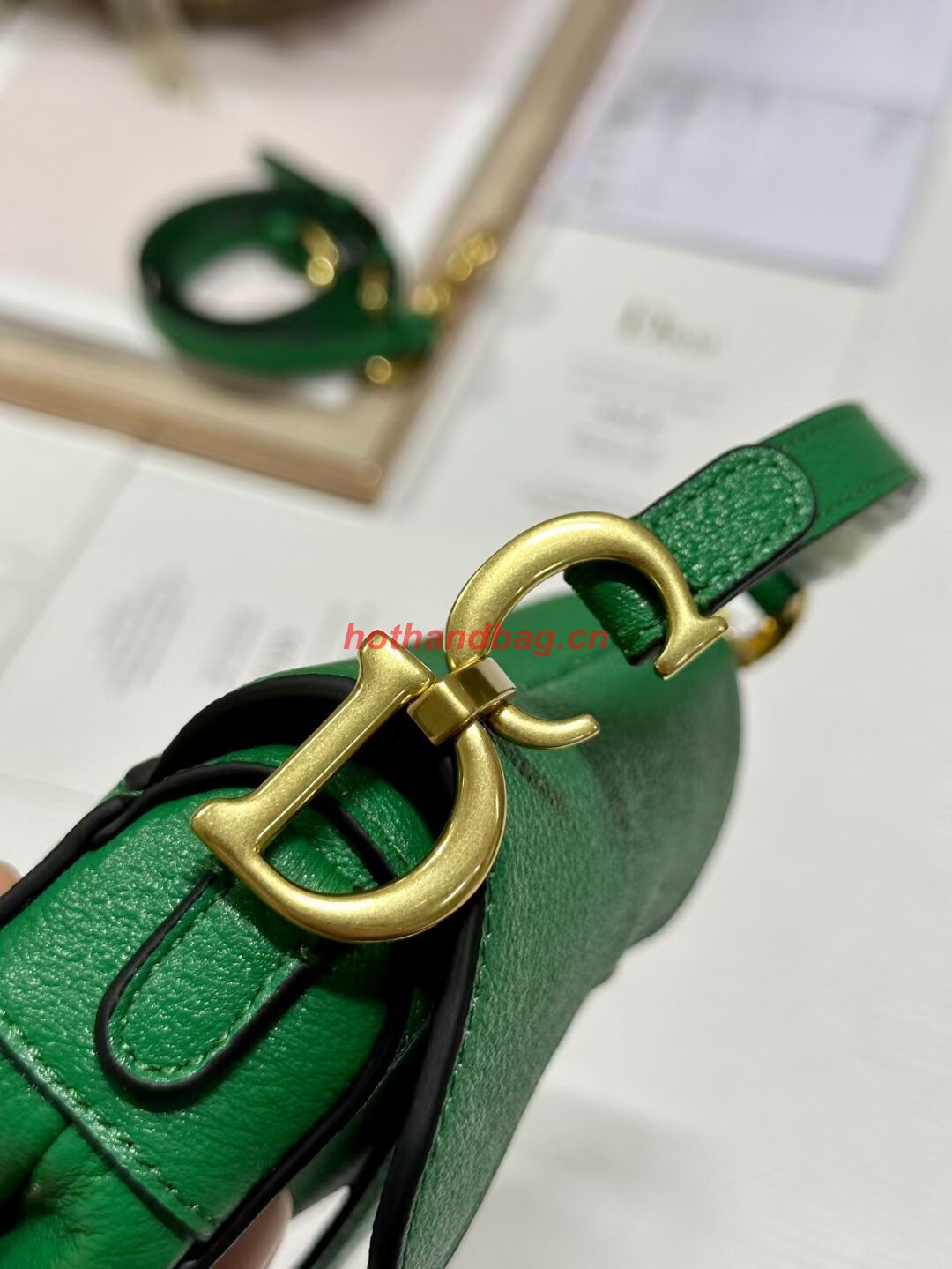 DIOR MICRO SADDLE BAG Antique Goatskin S5685CC green DIOR MICRO SADDLE BAG Antique Goatskin S5685CC green