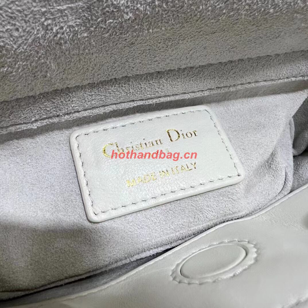 DIOR MICRO LADY D-JOY BAG Cannage Lambskin S0910 white DIOR MICRO LADY D-JOY BAG Cannage Lambskin S0910 white
