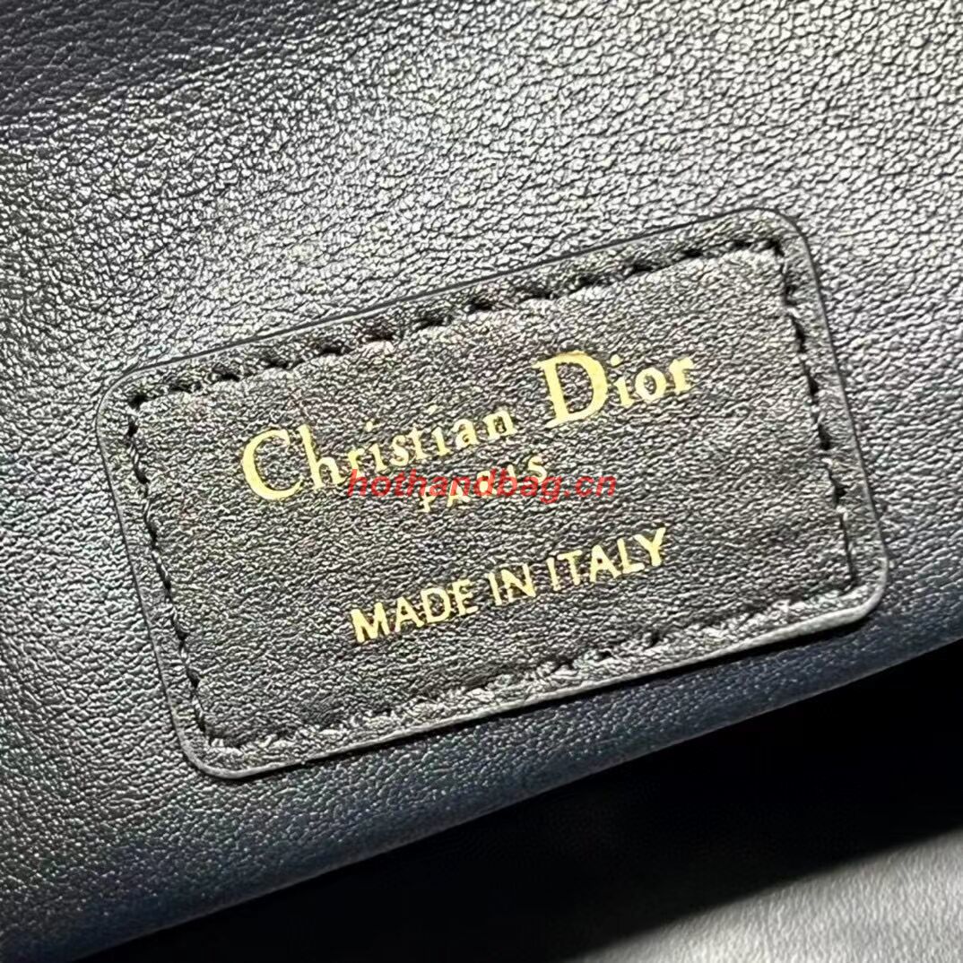 LADY DIOR TOP HANDLE SMALL BAG Latte Cannage Lambskin C0656 BLACK LADY DIOR TOP HANDLE SMALL BAG Latte Cannage Lambskin C0656 BLACK