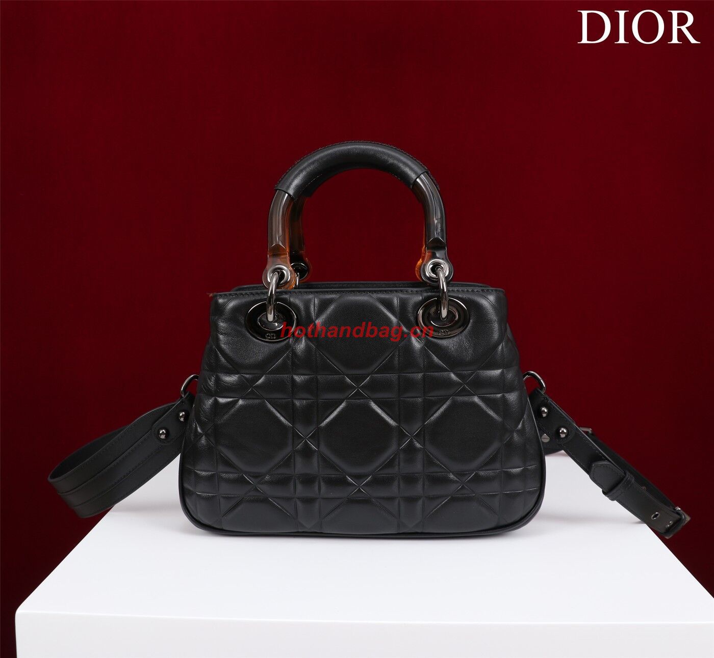 LADY DIOR TOP HANDLE SMALL BAG Latte Cannage Lambskin C0963 BLACK LADY DIOR TOP HANDLE SMALL BAG Latte Cannage Lambskin C0963 BLACK