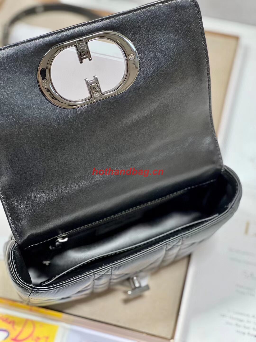 SMALL DIOR CARO BAG Supple Cannage Calfskin M9241U black&black SMALL DIOR CARO BAG Supple Cannage Calfskin M9241U black&black
