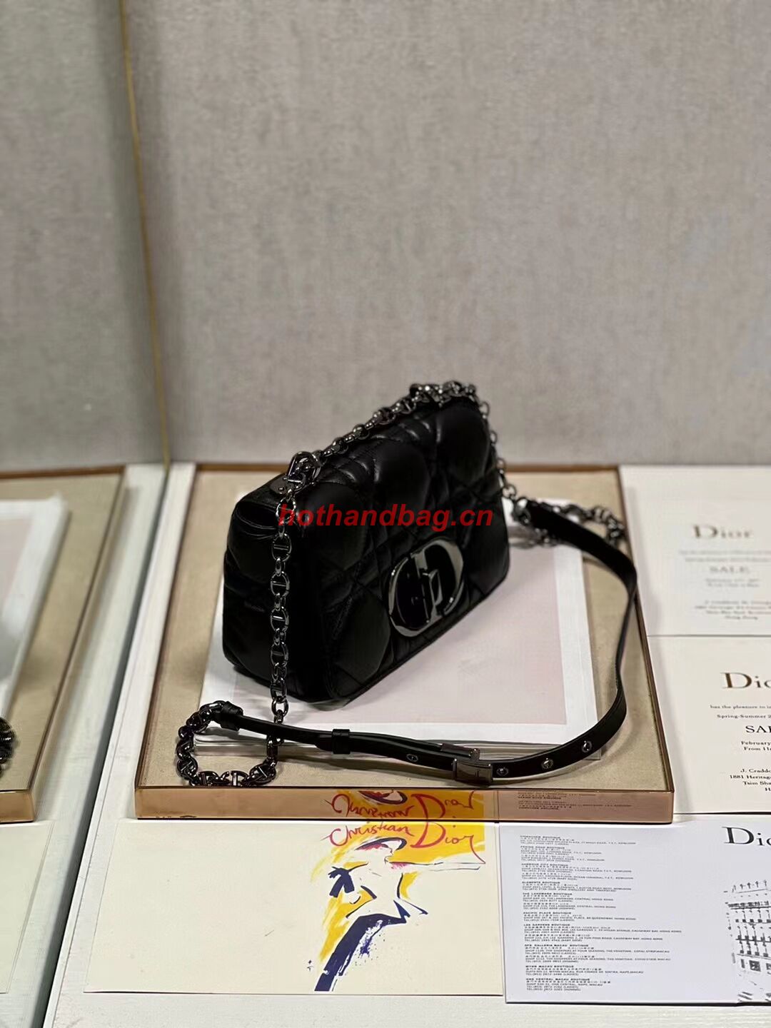 SMALL DIOR CARO BAG Supple Cannage Calfskin M9241U black&black SMALL DIOR CARO BAG Supple Cannage Calfskin M9241U black&black