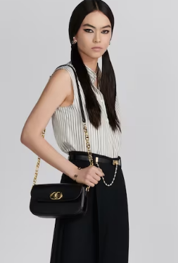 Dior 30 MONTAIGNE AVENUE BAG Dusty Box Calfskin M9260 BLACK Dior 30 MONTAIGNE AVENUE BAG Dusty Box Calfskin M9260 BLACK