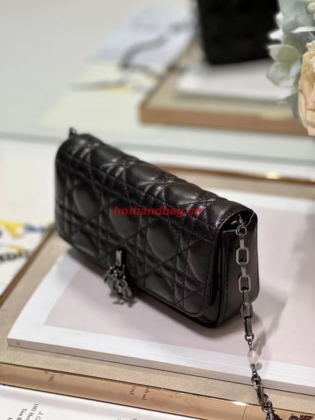 LADY DIOR PHONE POUCH Aesthetic Cannage Lambskin S0977O black LADY DIOR PHONE POUCH Aesthetic Cannage Lambskin S0977O black