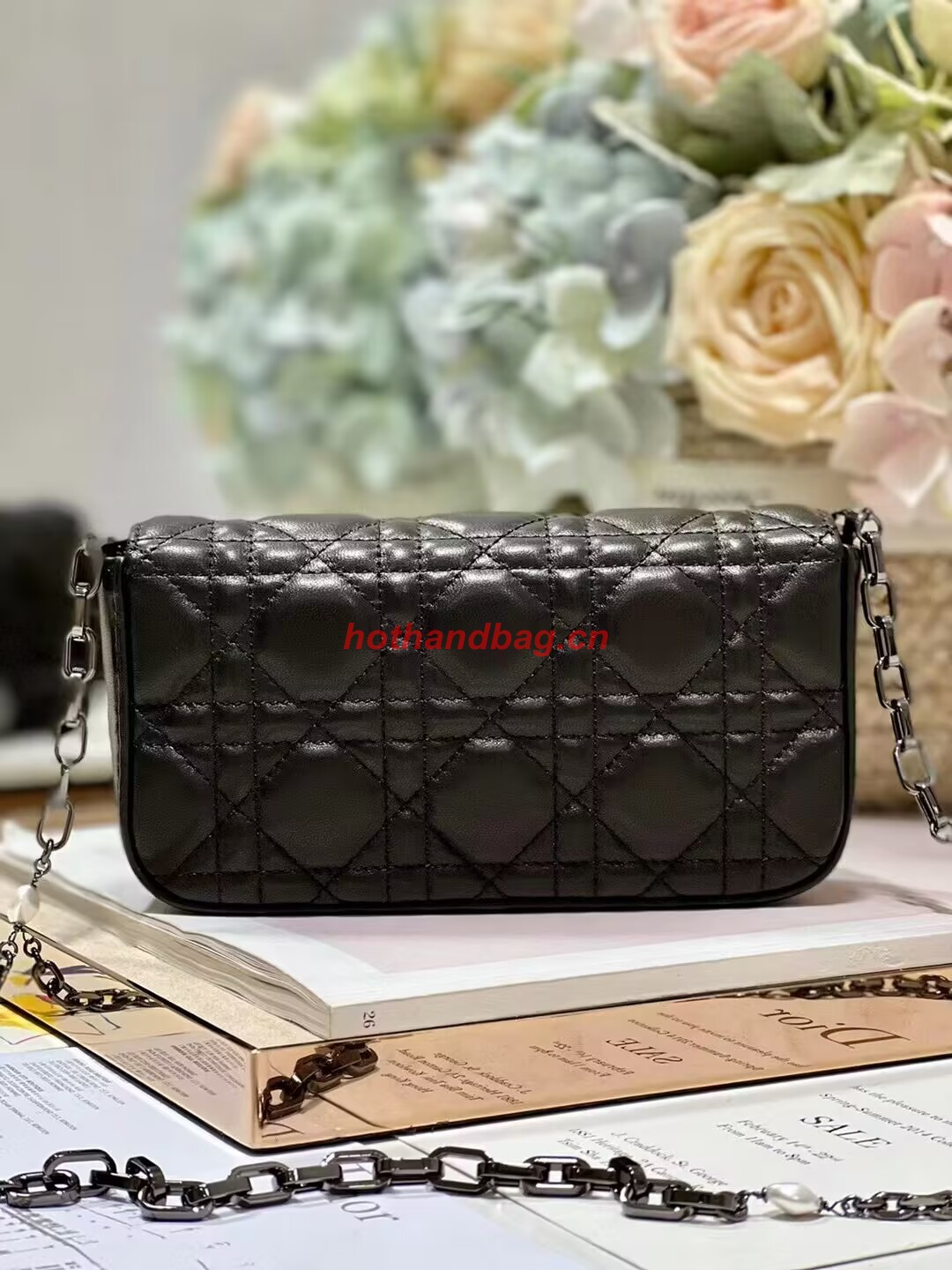 LADY DIOR PHONE POUCH Aesthetic Cannage Lambskin S0977O black LADY DIOR PHONE POUCH Aesthetic Cannage Lambskin S0977O black