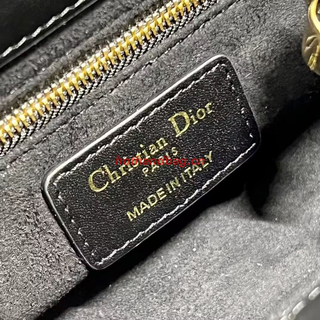 LADY DIOR TOP HANDLE SMALL BAG Cannage Lambskin C0620 black LADY DIOR TOP HANDLE SMALL BAG Cannage Lambskin C0620 black