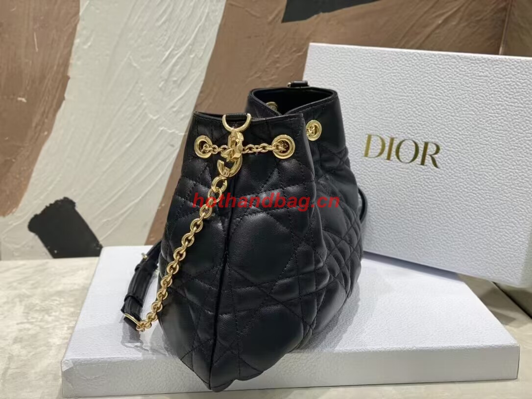 MEDIUM DIOR AMMI BAG Sand Black Supple Macrocannage Lambskin M22566F MEDIUM DIOR AMMI BAG Sand Black Supple Macrocannage Lambskin M22566F
