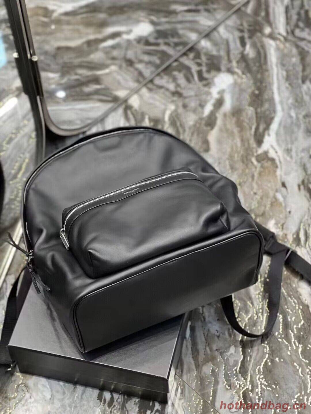 SAINT LAURENT LEATHER large knapsack A886653 black SAINT LAURENT LEATHER large knapsack A886653 black