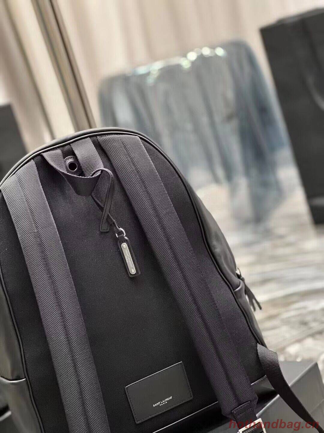 SAINT LAURENT LEATHER large knapsack A886653 black SAINT LAURENT LEATHER large knapsack A886653 black