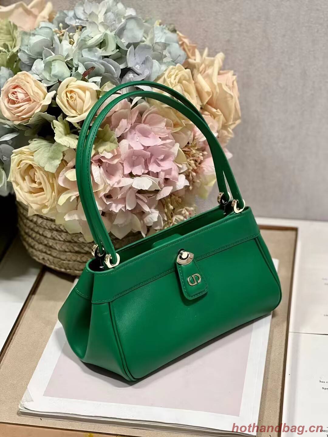 SMALL DIOR KEY BAG Box Calfskin M1844O green SMALL DIOR KEY BAG Box Calfskin M1844O green