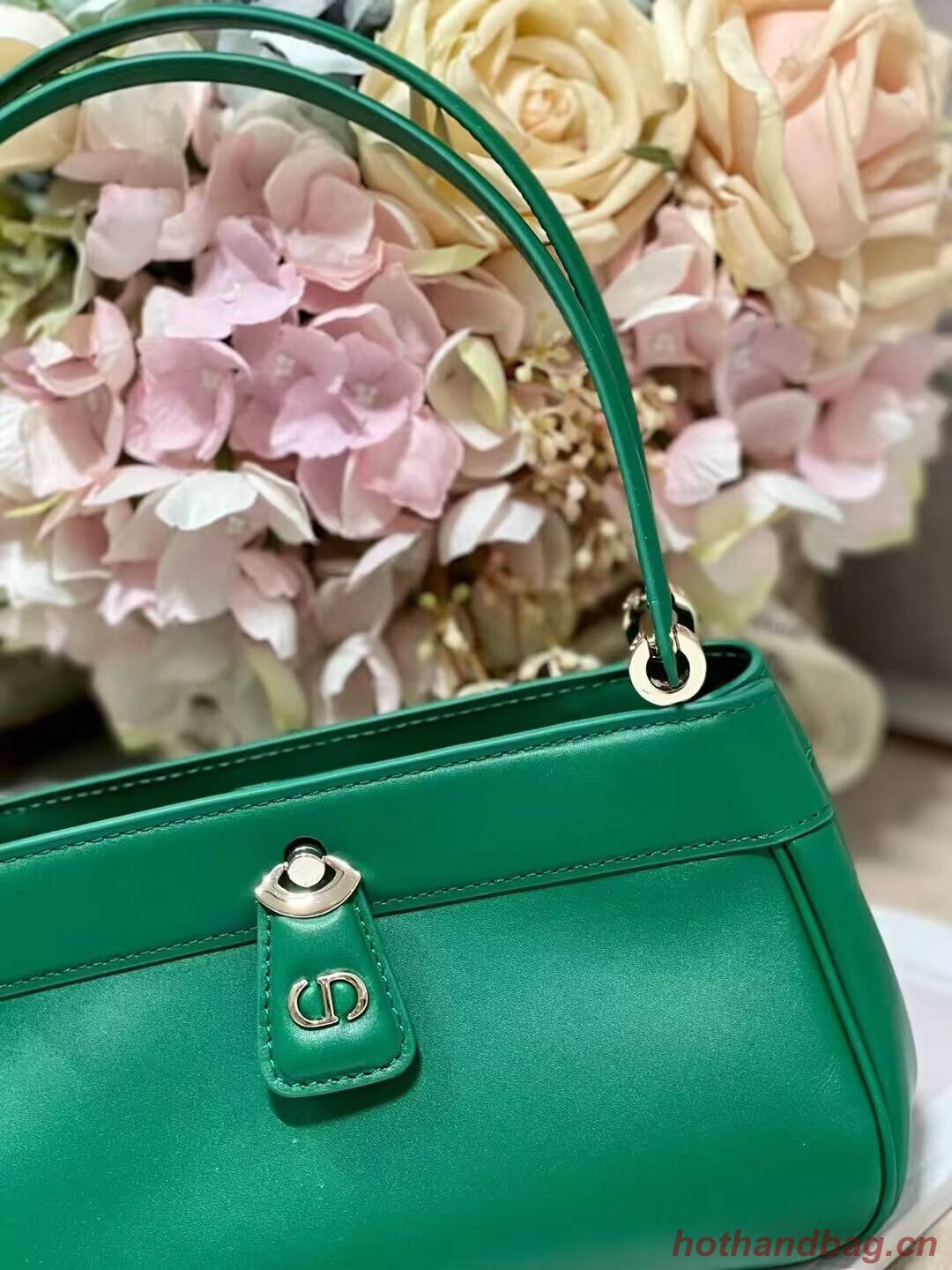 SMALL DIOR KEY BAG Box Calfskin M1844O green SMALL DIOR KEY BAG Box Calfskin M1844O green