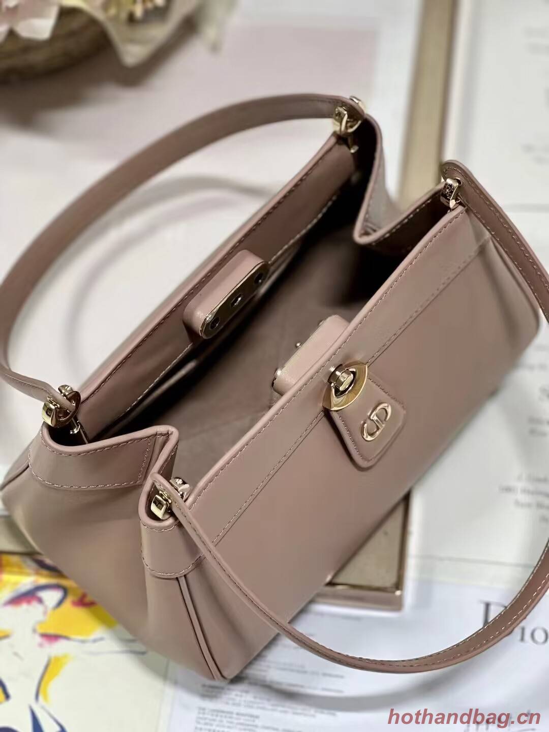 SMALL DIOR KEY BAG Box Calfskin M1844O pink SMALL DIOR KEY BAG Box Calfskin M1844O pink