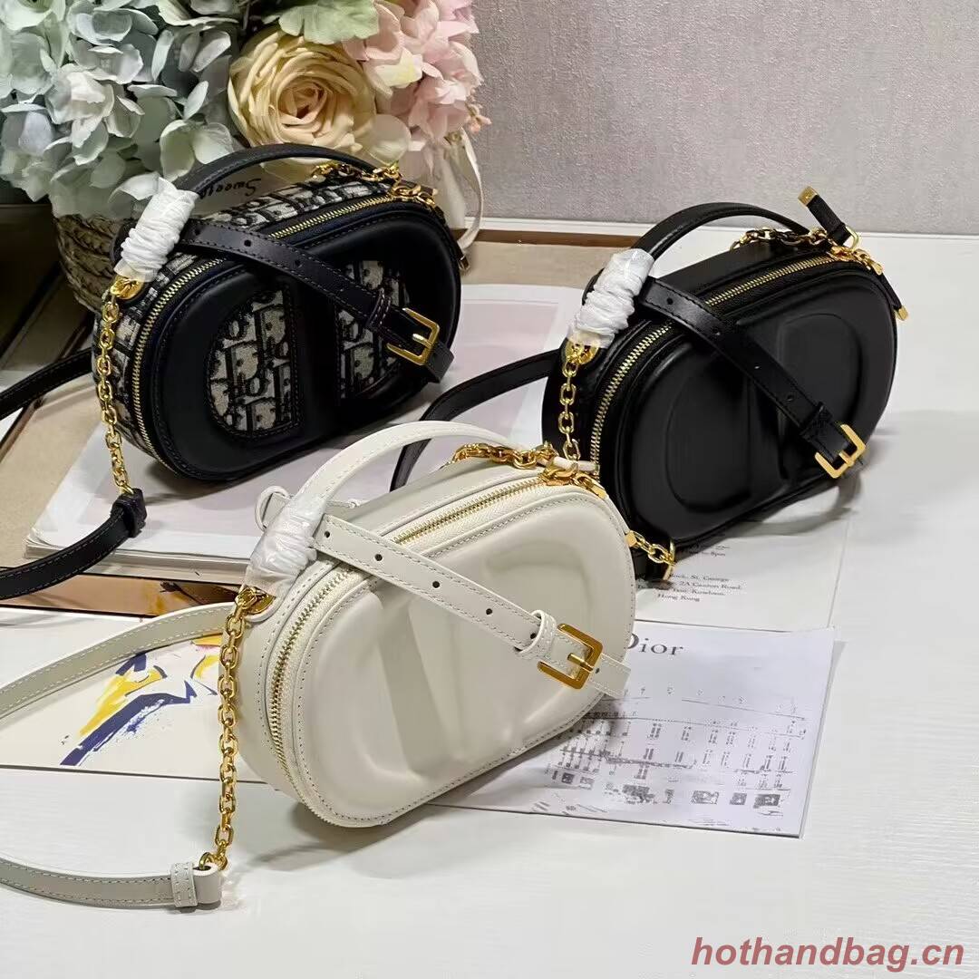 DIOR SIGNATURE OVAL CAMERA BAG Calfskin with Embossed CD Signature S2201UMFV black DIOR SIGNATURE OVAL CAMERA BAG Calfskin with Embossed CD Signature S2201UMFV black