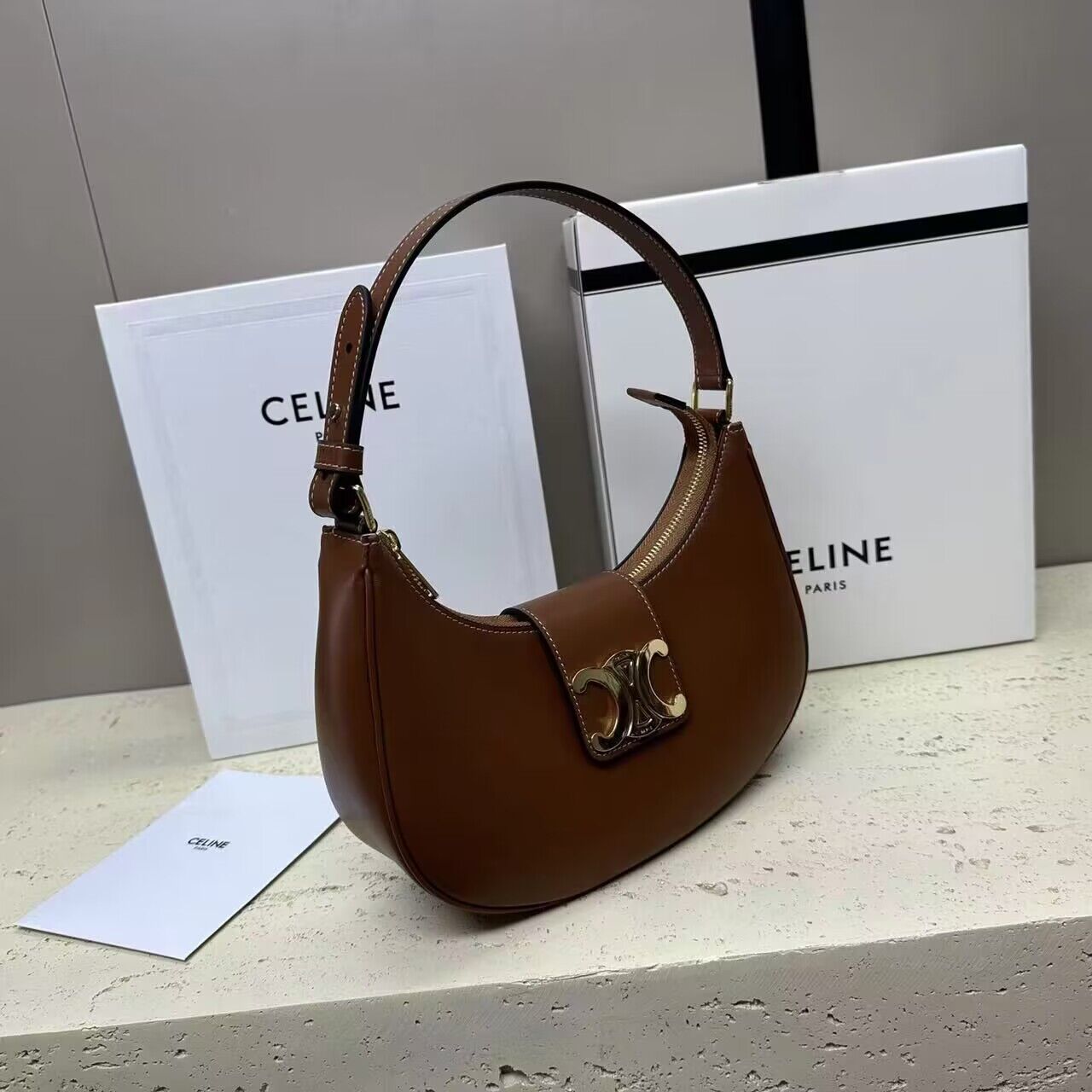 Celine AVA BAG IN SMOOTH CALFSKIN VINTAGE 114493 Brown Celine AVA BAG IN SMOOTH CALFSKIN VINTAGE 114493 Brown