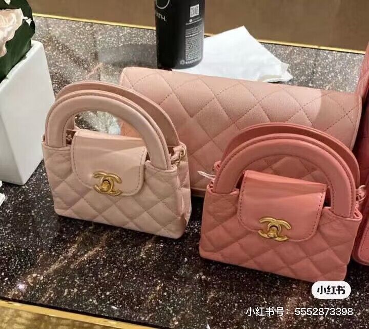 Chanel 23k Vintage Kelly Original Leather Top Handle Bag AS4416 Light Pink Chanel 23k Vintage Kelly Original Leather Top Handle Bag AS4416 Light Pink