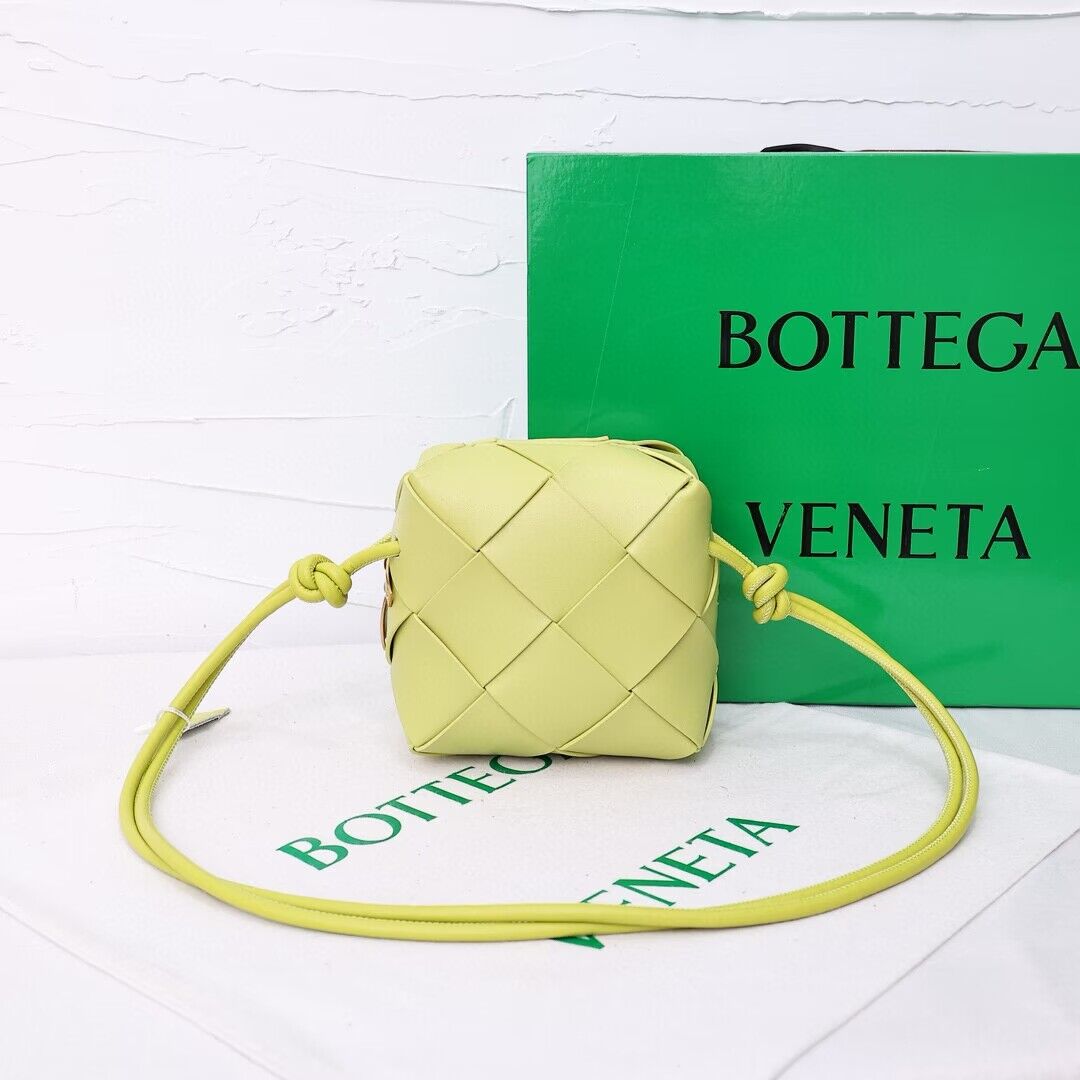 Bottega Veneta Mini Cassette Camera Bag 701915 Lemon
