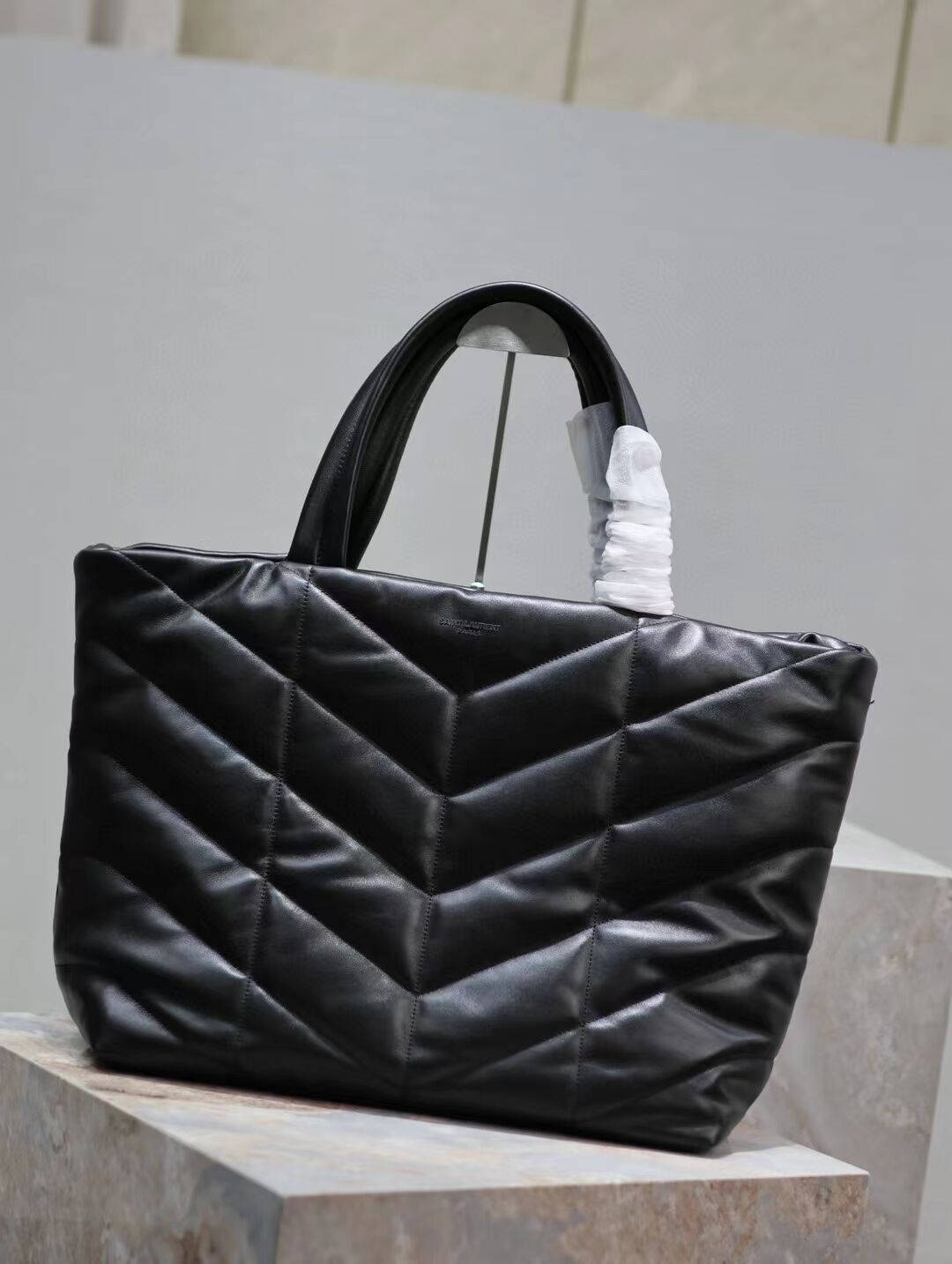 SAINT LAURENT TOTE IN SILKTECH CANVAS Y577729-1 BLACK SAINT LAURENT TOTE IN SILKTECH CANVAS Y577729-1 BLACK