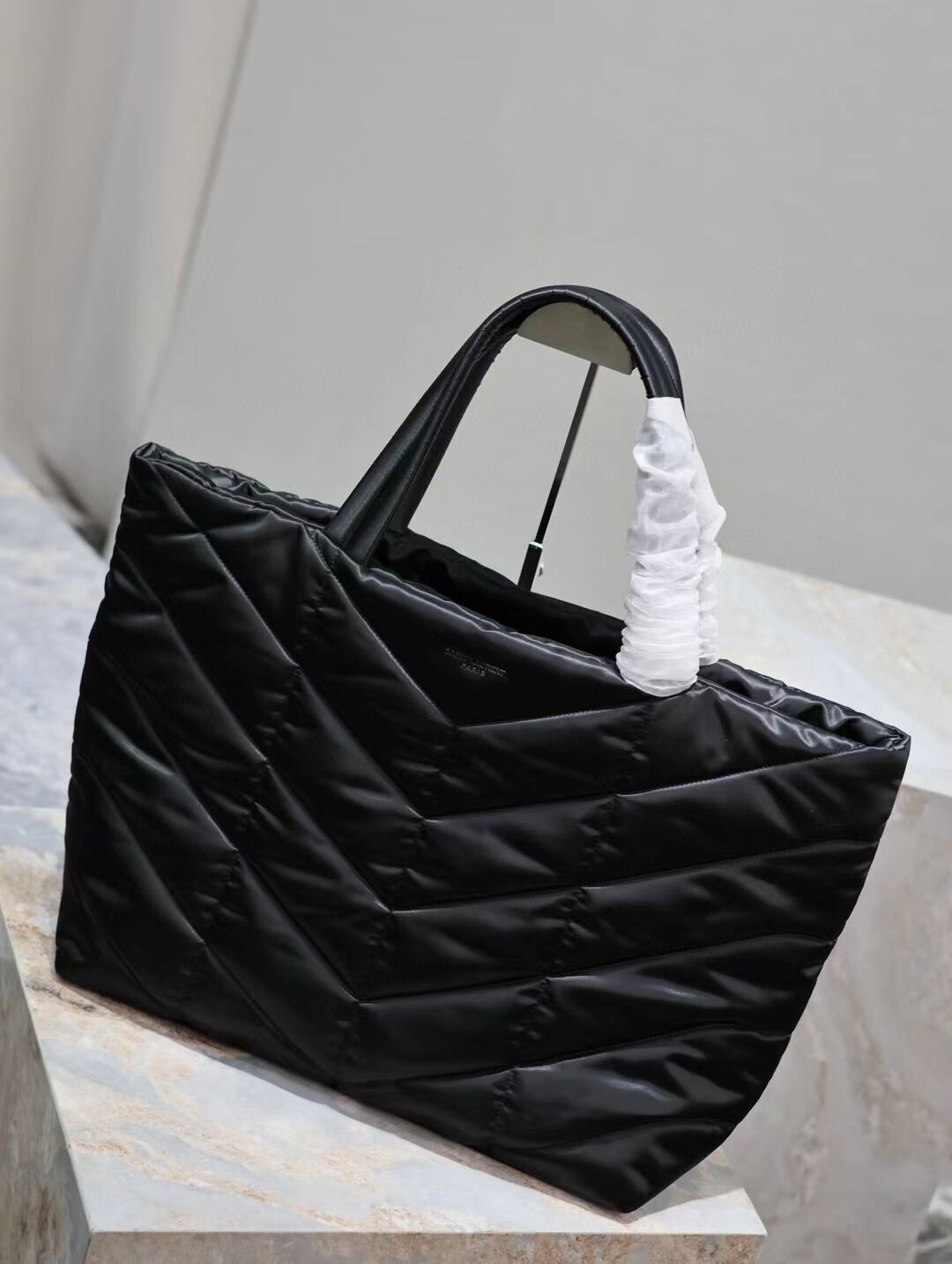 SAINT LAURENT TOTE IN silk cloth Y577729B BLACK SAINT LAURENT TOTE IN silk cloth Y577729B BLACK