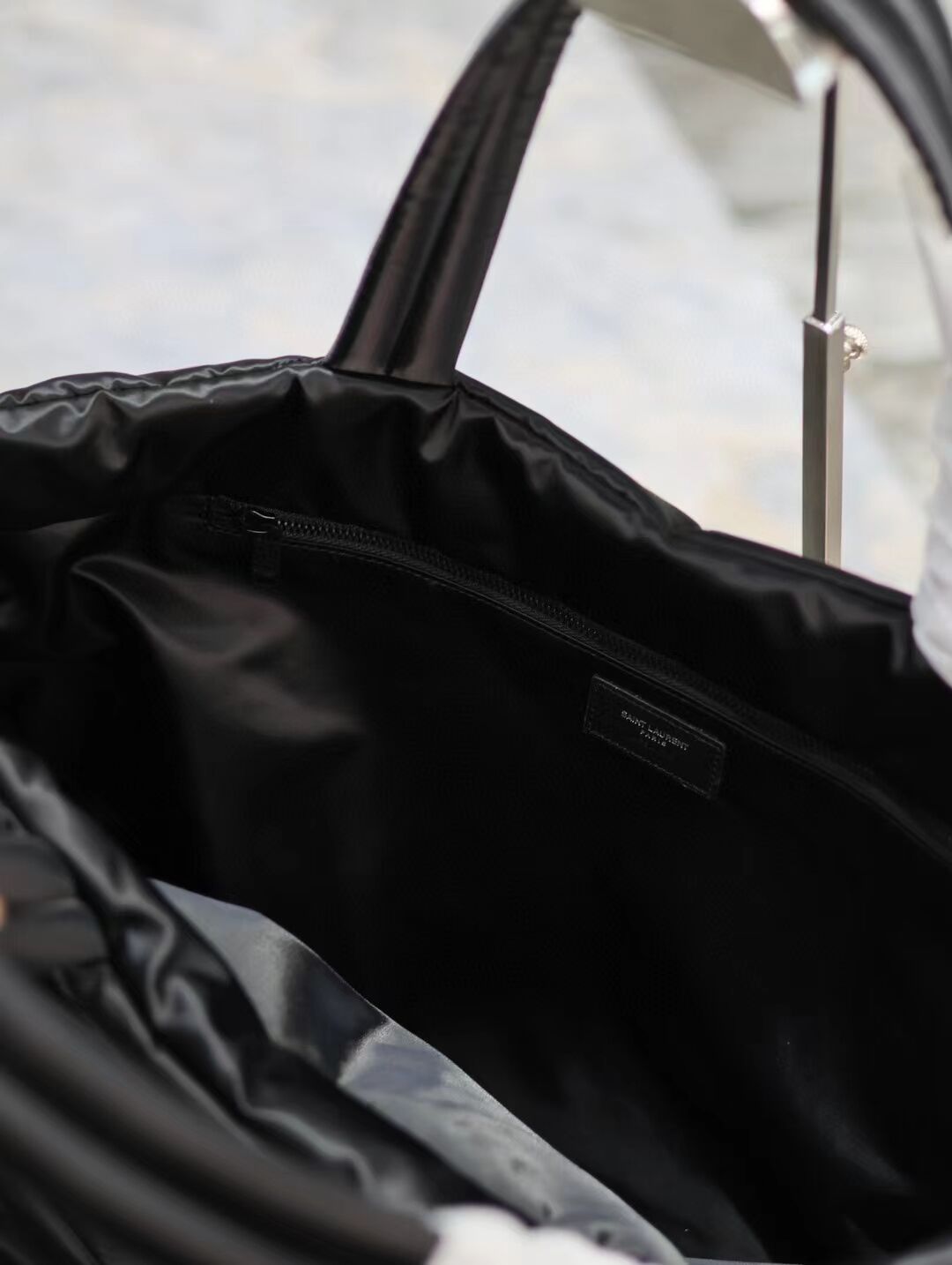 SAINT LAURENT TOTE IN silk cloth Y577729B BLACK SAINT LAURENT TOTE IN silk cloth Y577729B BLACK