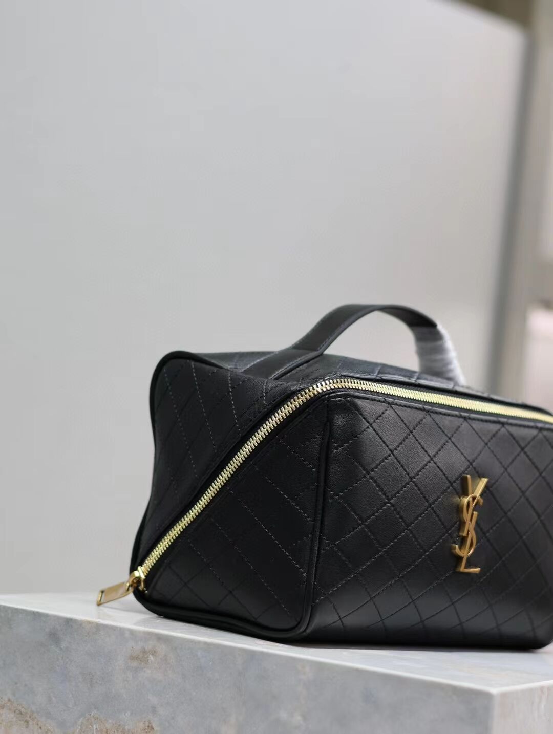 SAINT LAURENT GABY VANITY BAG IN LAMBSKIN Y875317 black SAINT LAURENT GABY VANITY BAG IN LAMBSKIN Y875317 black