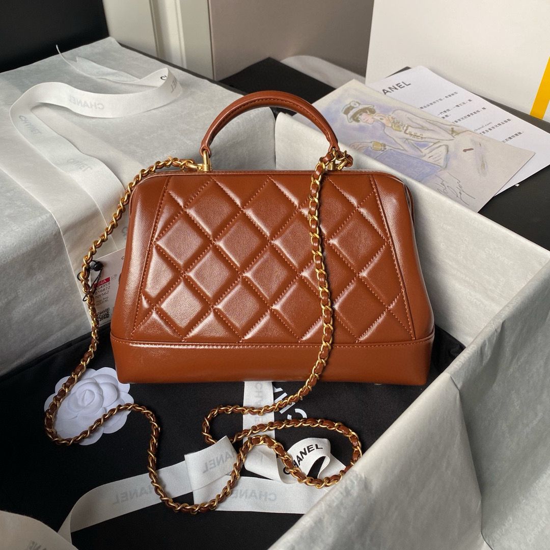 CHANEL 24A TOP HANDLE BAG AS4959 Brown CHANEL 24A TOP HANDLE BAG AS4959 Brown