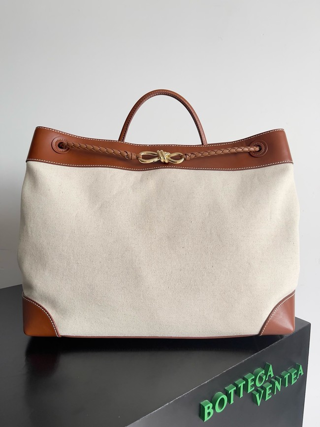 Bottega Veneta Large Andiamo Canvas 786194 brown&Brass