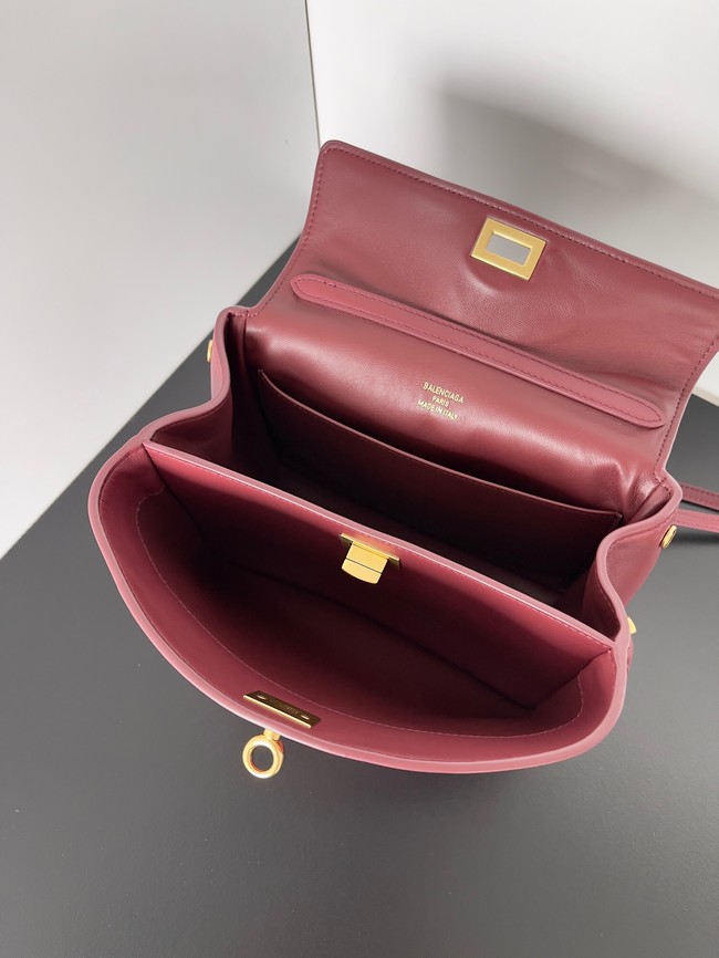 Balenciaga Rodeo Mini Handbag smooth calfskin 795456 Burgundy
