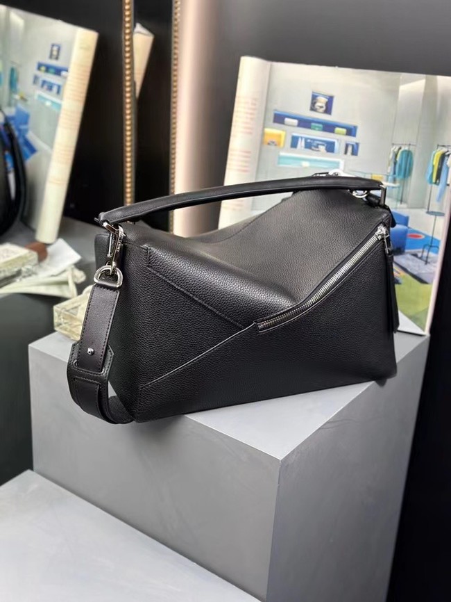 Loewe Large grainy cowhide leather Puzzle bag 231095 black