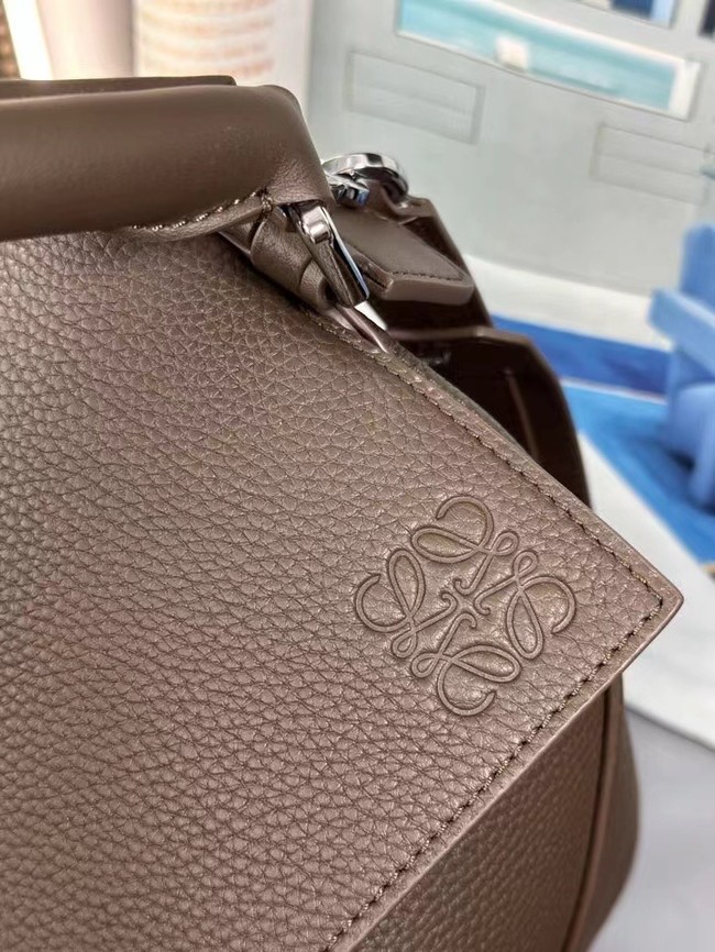 Loewe Large grainy cowhide leather Puzzle bag 231095 daek gray