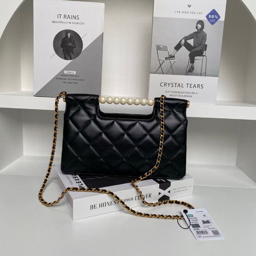 Chanel SMALL FLAP BAG WITH TOP HANDLE AS5390 black