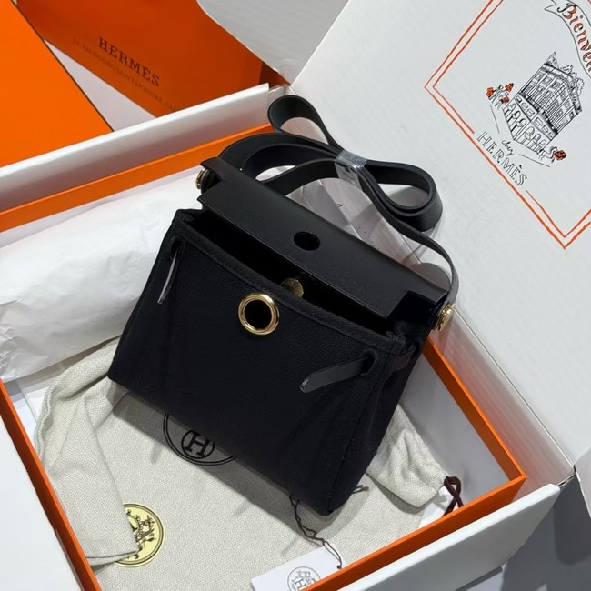 Hermes mini Herbag 20CM Original Canvas Leather & Calfskin 48888-4