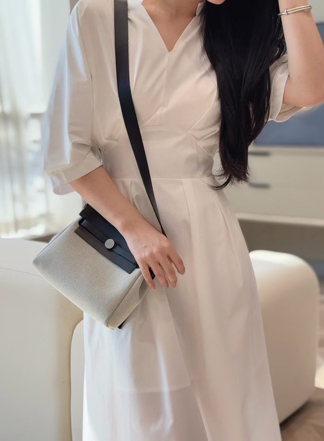 Hermes mini Herbag 20CM Original Canvas Leather & Calfskin 48888-6