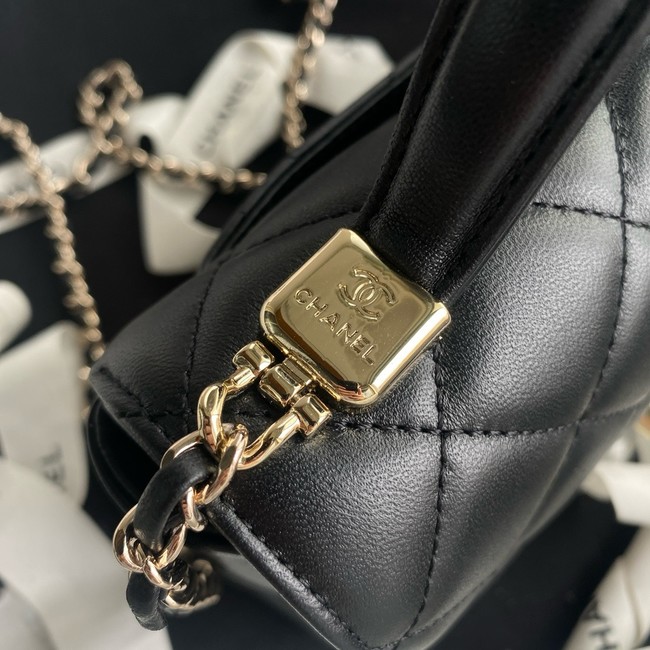 Chanel SMALL FLAP BAG WITH TOP HANDLE AS5111 black