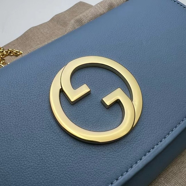 GUCCI BLONDIE WALLET ON CHAIN 725215 blue
