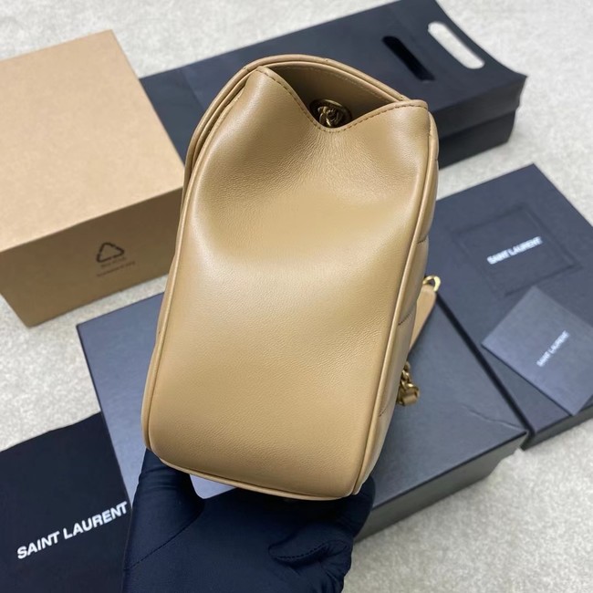 SAINT LAURENT LOULOU MEDIUM IN MATELASSE LAMBSKIN 801439 NATURAL TAN