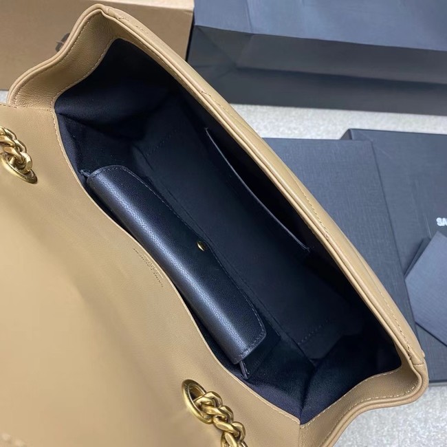 SAINT LAURENT LOULOU SMALL IN MATELASSE LAMBSKIN 801437 NATURAL TAN