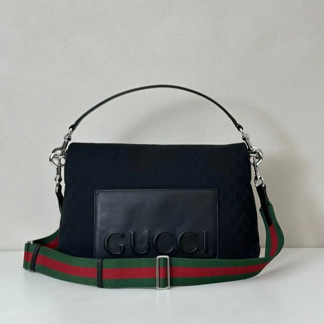 GUCCI GG CANVAS LARGE CROSSBODY BAG 821616 black