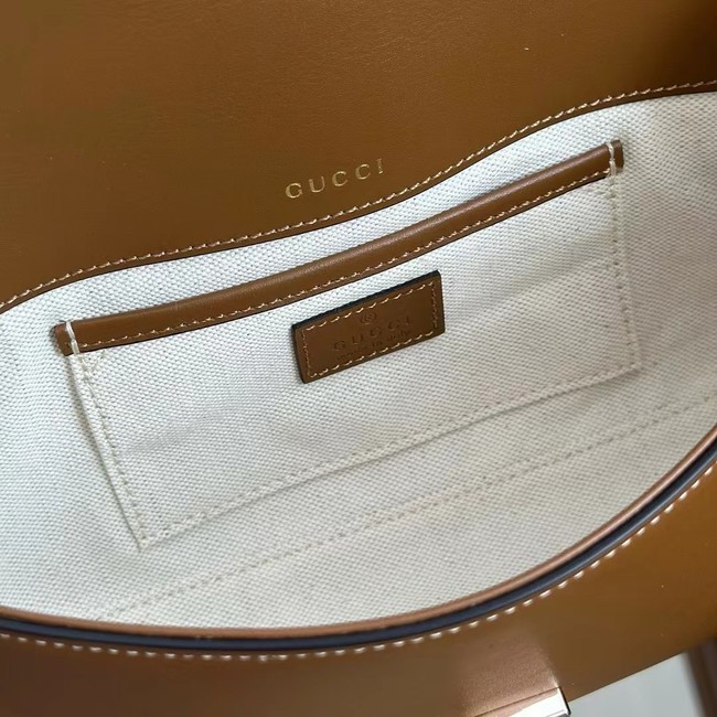 GUCCI HORSEBIT 1955 SOFT SMALL TOP HANDLE BAG 815206  brown