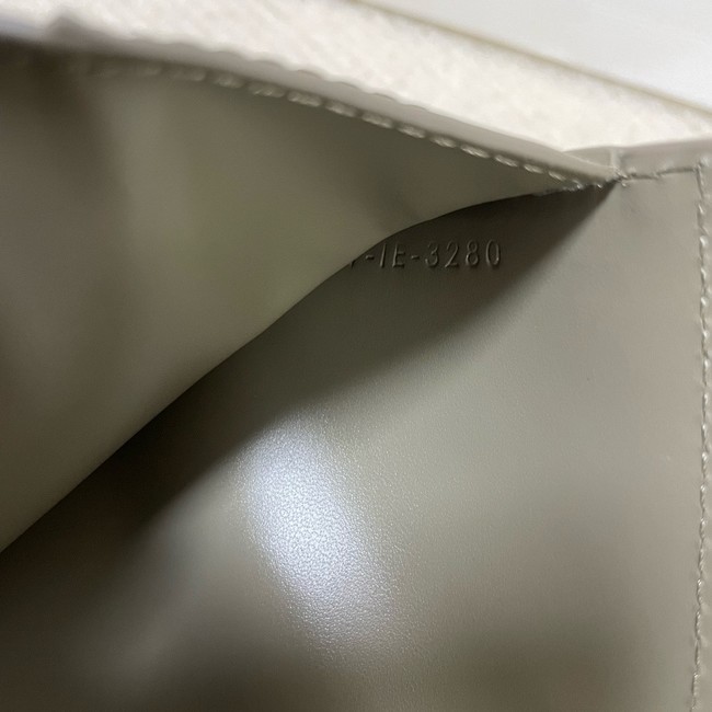 Celine SMALL FLAP WALLET TRIOMPHE IN SHINY CALFSKIN 10D783 dark gray