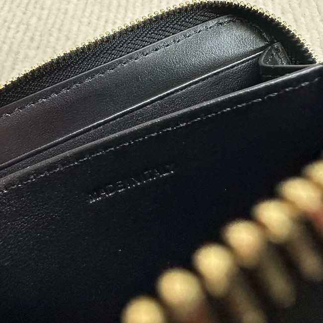 Celine COMPACT ZIPPED WALLET CUIR TRIOMPHE IN SMOOTH CALFSKIN 10K533 black
