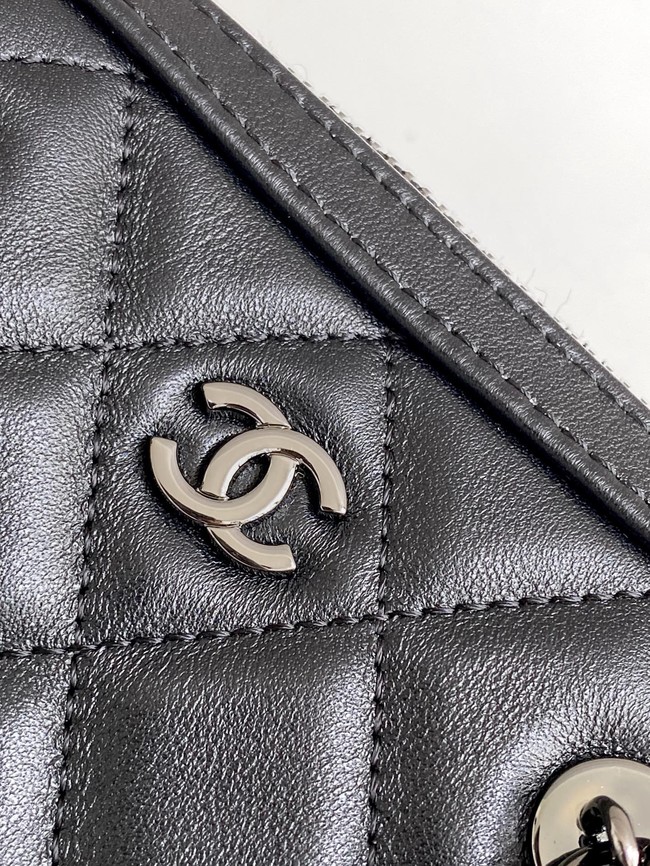 Chanel CLUTCH WITH CHAIN AP4474 Black&Black-Tone Metal 