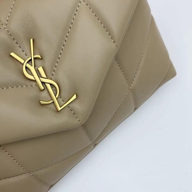 SAINT LAURENT TOY PUFFER IN LAMBSKIN 759337 DARK BEIGE