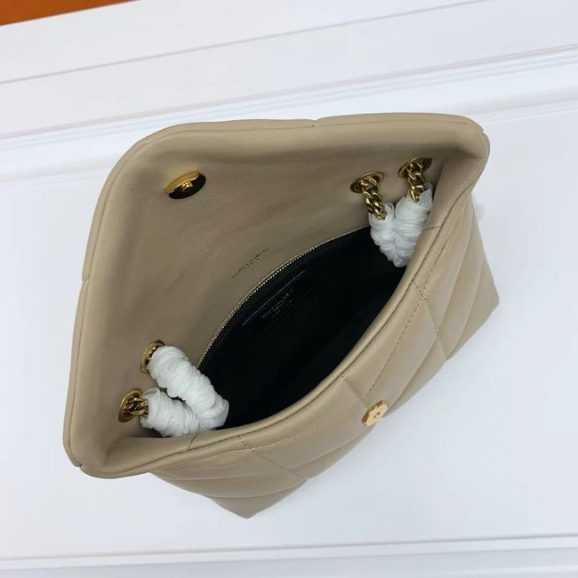 SAINT LAURENT TOY PUFFER IN LAMBSKIN 759337 DARK BEIGE