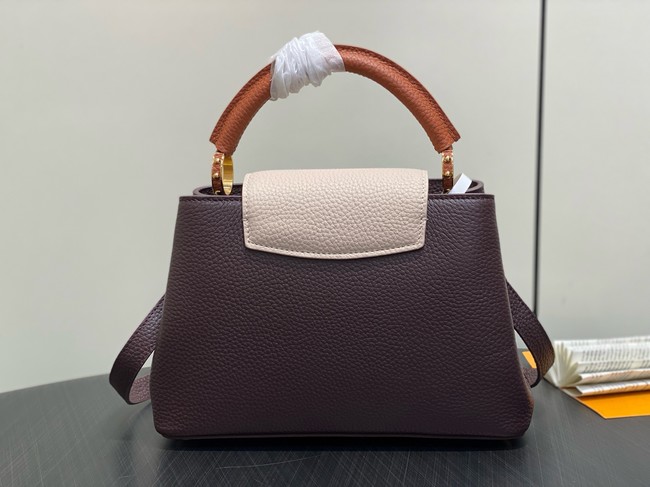 Louis Vuitton Capucines BB M12345 Chocolate & Quartz & Tan