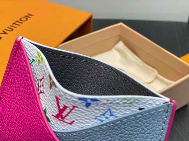 Louis Vuitton LV x TM Criss-Cross Card Holder M14090 pink