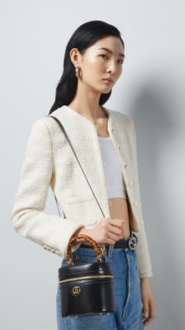 GUCCI MINI VANITY BAG WITH BAMBOO HANDLE 760200 black