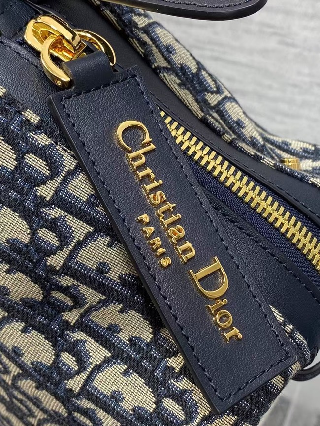Dior Small D-Journey Bag M2416UNUO Blue Dior Oblique Jacquard