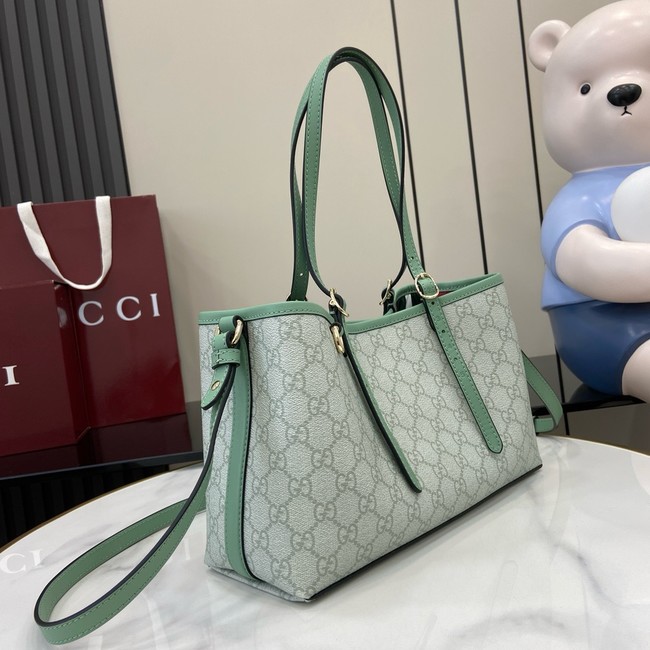 GUCCI GG EMBLEM MEDIUM TOTE BAG 815214 Sage green